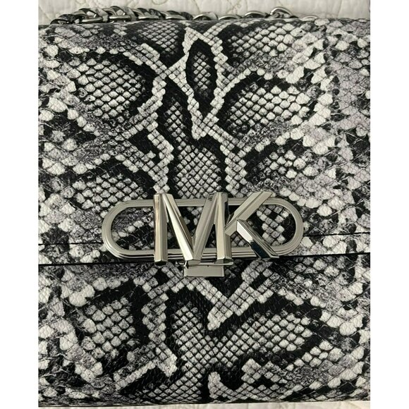 Michael Kors $558 Embossed Leather Snake XL Crossbody Bag NWT - Picture 6 of 11